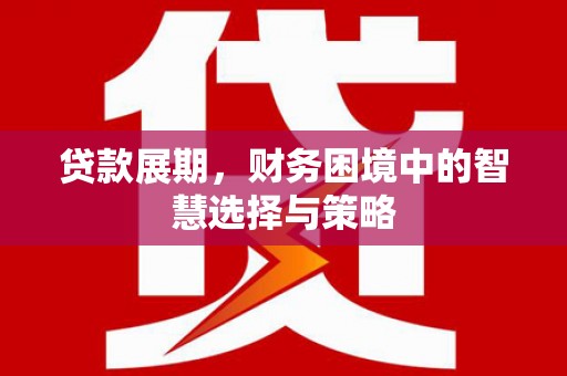 柳河贷款展期，财务困境中的智慧选择与策略