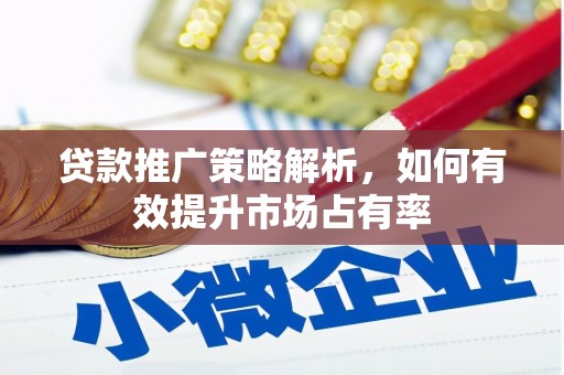 柳河贷款推广策略解析，如何有效提升市场占有率