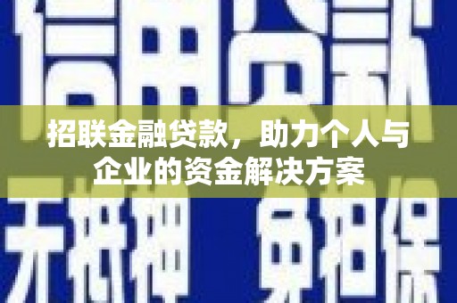 柳河招联金融贷款，助力个人与企业的资金解决方案