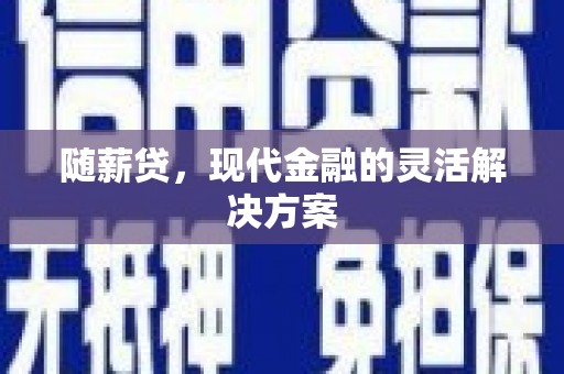 柳河随薪贷，现代金融的灵活解决方案