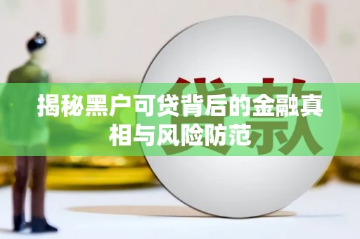 柳河揭秘黑户可贷背后的金融真相与风险防范