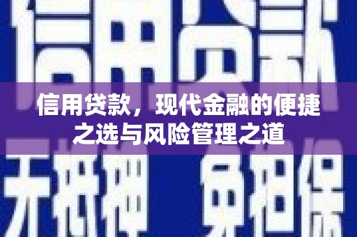 柳河信用贷款，现代金融的便捷之选与风险管理之道