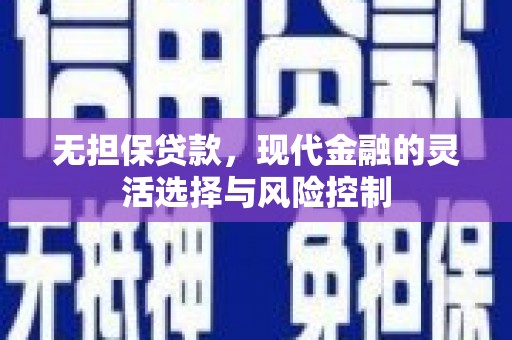 柳河无担保贷款，现代金融的灵活选择与风险控制