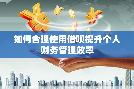 柳河如何合理使用借呗提升个人财务管理效率
