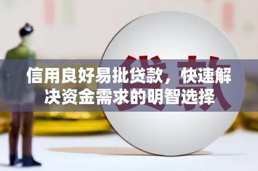 柳河信用良好易批贷款，快速解决资金需求的明智选择