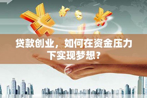 柳河贷款创业，如何在资金压力下实现梦想？