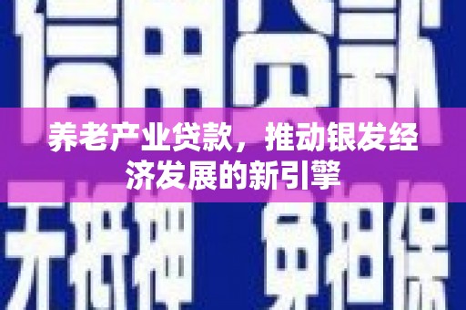 柳河养老产业贷款，推动银发经济发展的新引擎