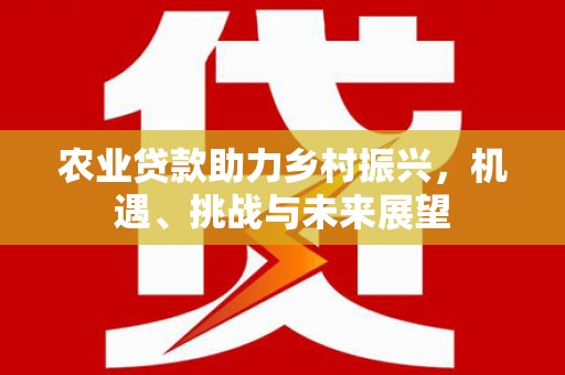 柳河农业贷款助力乡村振兴，机遇、挑战与未来展望