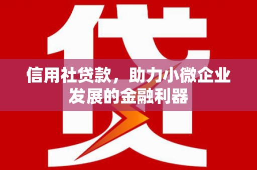 柳河信用社贷款，助力小微企业发展的金融利器