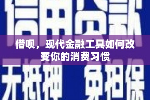 柳河借呗，现代金融工具如何改变你的消费习惯