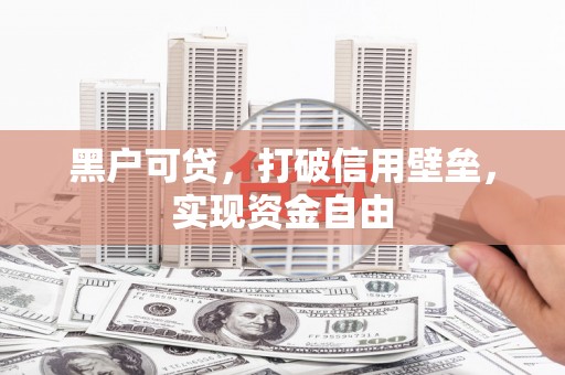 柳河黑户可贷，打破信用壁垒，实现资金自由