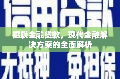 柳河招联金融贷款，现代金融解决方案的全面解析