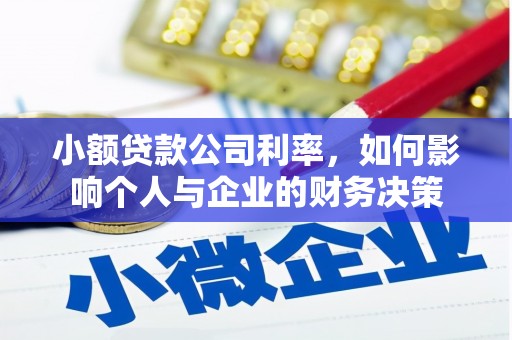 柳河小额贷款公司利率，如何影响个人与企业的财务决策