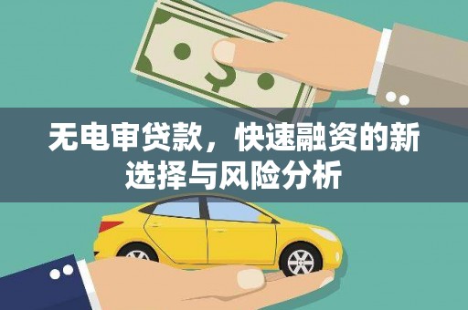 柳河无电审贷款，快速融资的新选择与风险分析