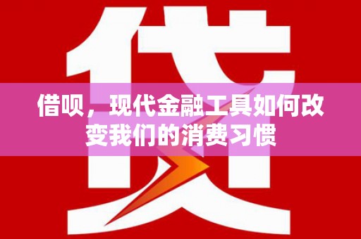 柳河借呗，现代金融工具如何改变我们的消费习惯