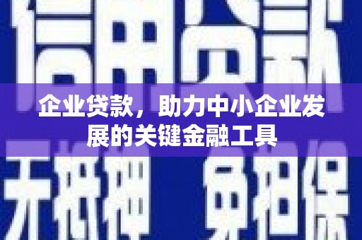柳河企业贷款，助力中小企业发展的关键金融工具