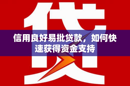 柳河信用良好易批贷款，如何快速获得资金支持