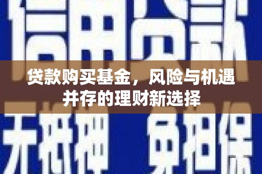柳河贷款购买基金，风险与机遇并存的理财新选择