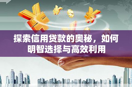 柳河探索信用贷款的奥秘，如何明智选择与高效利用