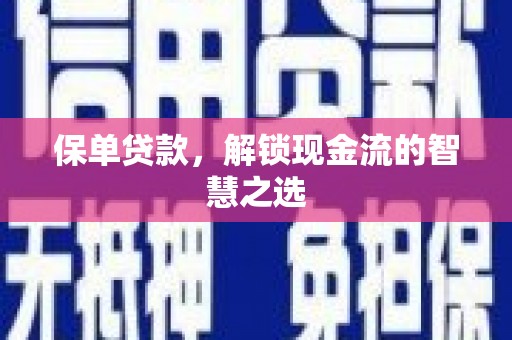 柳河保单贷款，解锁现金流的智慧之选