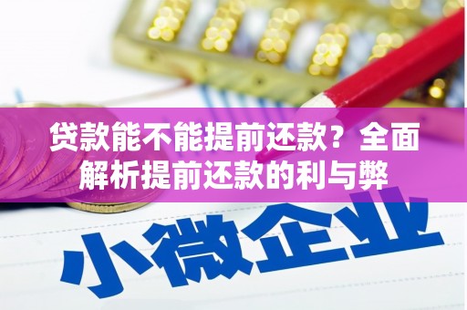 柳河贷款能不能提前还款？全面解析提前还款的利与弊