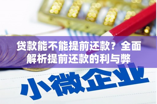 柳河贷款能不能提前还款？全面解析提前还款的利与弊